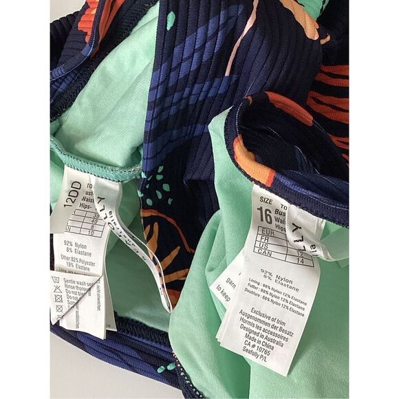 New. Seafolly tropical tankini set. DD-cup. Medium/Large. Retails $198 - Picture 9 of 11